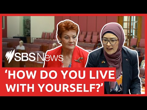 Pauline Hanson and Fatima Payman have fiery exchange over citizenship | SBS News