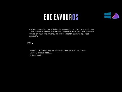 Fix GRUB in EndeavourOS (ext4) – Easy Dual Boot Recovery Guide!