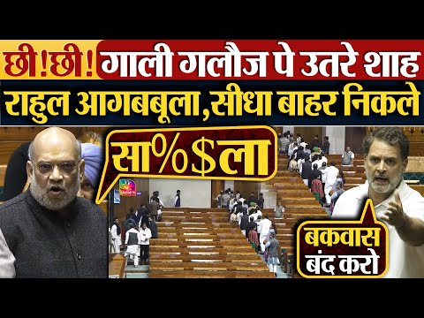 ससंद में गाली गलौज पे उतरे Shah, Rahul आगबबूला,सीधा बाहर निकले