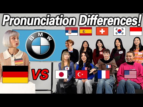 German Was Shocked by Car Brand Name Pronunciation Differences Between 10 countries!!