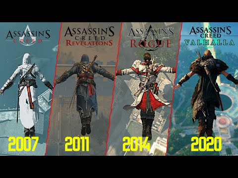 Jumping from the HIGHEST POINT in every Assassin's Creed (2007-2020)[PC 4K60]