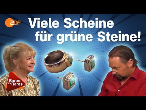 Elke vs. Wolfgang: Hochkarätiges Schmuckset mit Smaragden löst Bietergefecht aus | Bares für Rares