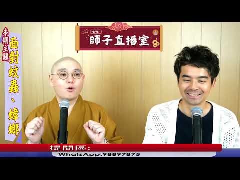 【師子直播室】⚠️「面對蚊蟲、蟑螂」🤯📸（2025.05.15）  #法忍法師 #師子學堂 #師子直播室 #林子謙 #佛教 #業障 #因果 #蚊蟲 #蟑螂 #迴向 #殺生