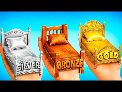 Goud vs Zilver vs Brons! We bouwen een geheime kamer!