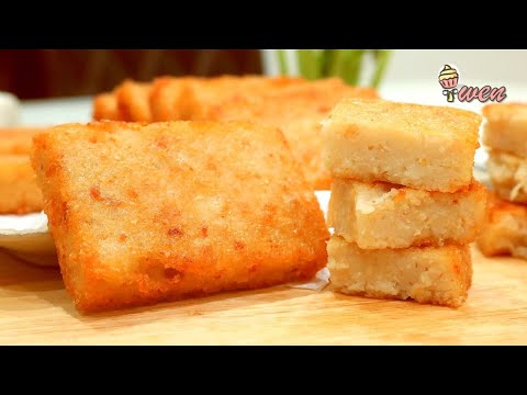 萝卜糕食谱Lo Bak Gou, Cai Tao Kuih Radish Cake, Turnip Cake Recipe, 外酥脆内Q弹,茶楼点心Dimsum Crispy outside