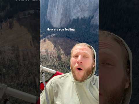 Just hanging on El Cap…😲