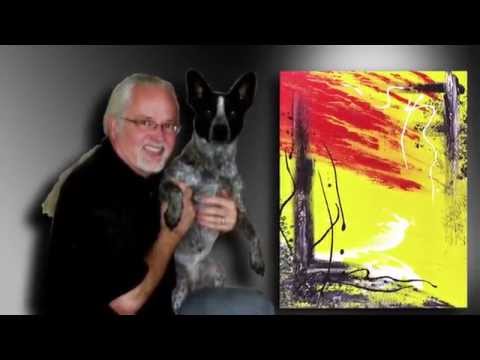 "The Lighthouse" Abstract painting