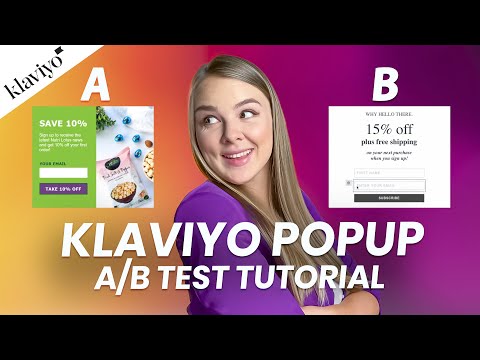 How to A/B test a pop-up in Klaviyo | Increase website popup conversion rate | Klaviyo tutorial