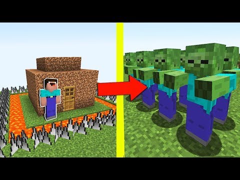 НУБ ПОСТРОИЛ САМЫЙ ЗАЩИЩЕННЫЙ ДОМ МАЙНКРАФТ ! НУБИК ПРОТИВ ЗОМБИ ТРОЛЛИНГ ЛОВУШКА MINECRAFT Мультик