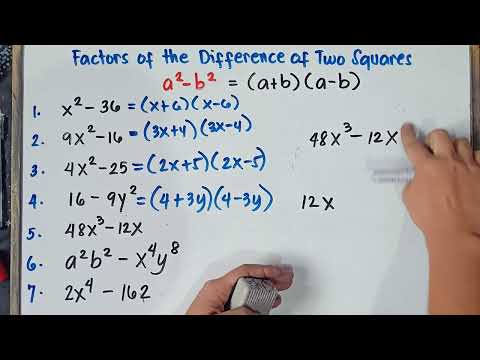Factors of the Difference of Two Squares | Grade 8 | Quarter 1 | Revised K-12 |