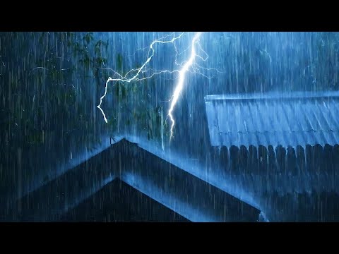 HEAVY RAIN AND THUNDER SOUNDS - DEEP SLEEP | Thunderstorm for Sleeping