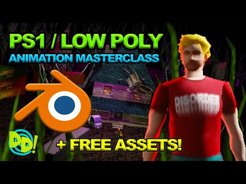 how to make ps1 / low poly / retro animations in blender (ULTIMATE MASTERCLASS) + FREE ASSETS