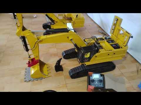 RC Excavator CAT 395 - 1/8 - 165kg, last test before final assembly