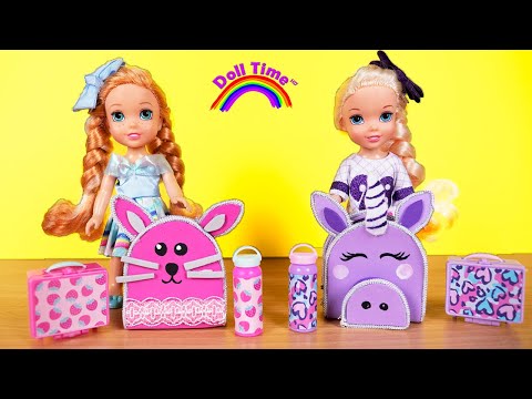 Back to school Elsie and Annie - new school supplies