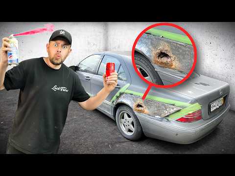 BENZ ZERSTÖRT mit Cola- und Spraydose LACKIERT und ENTROSTET! (Tutorial)