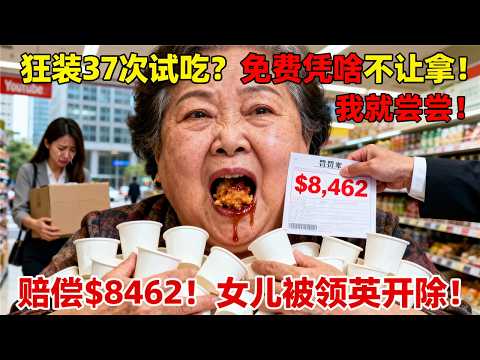 62岁华人大妈Costco狂装37次试吃被抓，怒吼"免费的凭啥不让拿"！女儿被LinkedIn开除，孙女转学3次，最终赔$8462…