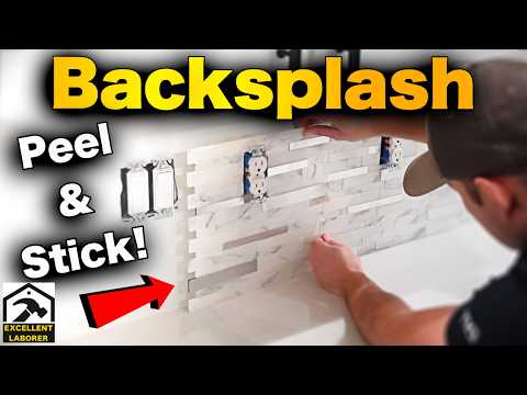 How to Install a Kitchen Backsplash | Easy DIY Step-by-Step Tutorial PEEL-AND-STICK!