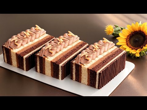 Chocolate Coffee Layer Cake | Soft Chiffon with Chocolate Caramel!