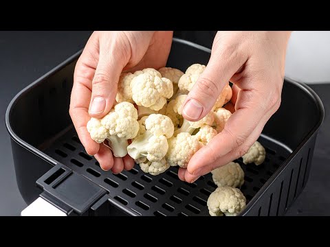Blumenkohl im Airfryer? Jetzt will ich ihn jeden Tag essen! Kein Frittieren, kein Fett!