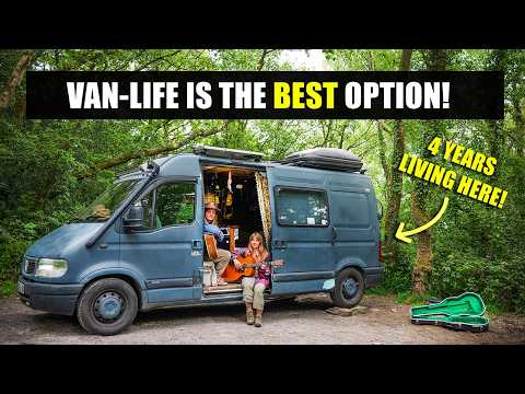 Living OFF-GRID in a £4k Van & Earning On The Road! - 4 Years Of VanLife! 