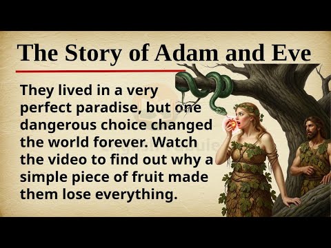 The Story of Adam and Eve || 🍎🌿 Learn English Through Story Level 2 || Graded Reader 🎧