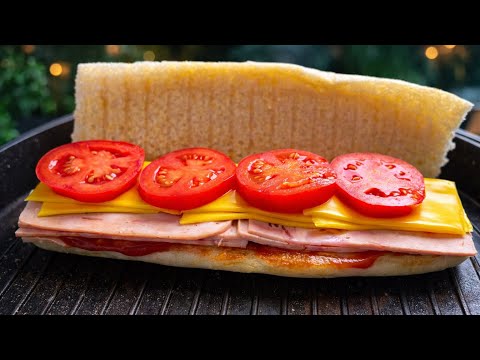 Easy Baguette Sandwich Recipe | Chicken Ham & Cheese in 5 Minutes