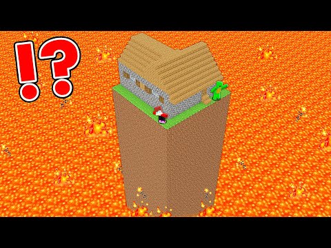 MIKEY And JJ Survive From LAVA SEA With The TALLEST HOUSE In Minecraft - Maizen