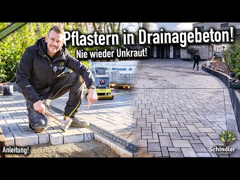 How to properly lay paving in drainage concrete / No more weeds! [Instructions]