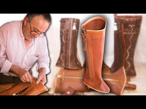 El GUARNICIONERO. POLAINAS DE CUERO para proteger las PIERNAS de los CABALLISTAS