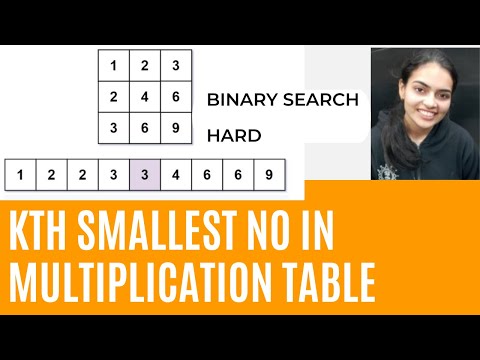 668. Kth Smallest Number in Multiplication Table Leetcode Daily Challenge