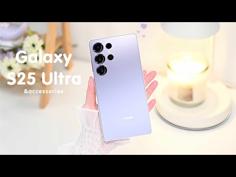 Samsung Galaxy S25 Ultra 🩵 aesthetic unboxing  ✨ customisation 📸 camera test💫cute accessories