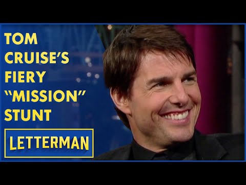 Tom Cruise's Hair Caught On Fire During "Mission Impossible" | Letterman