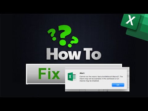 Fixing "Cannot Run The Macro The Macro May Not Be Available Or Disabled" Error | Excel Tech & Tricks