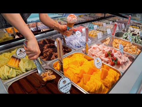 Gelato and Shaved Ice filled with Fresh Fruit | Korean Food