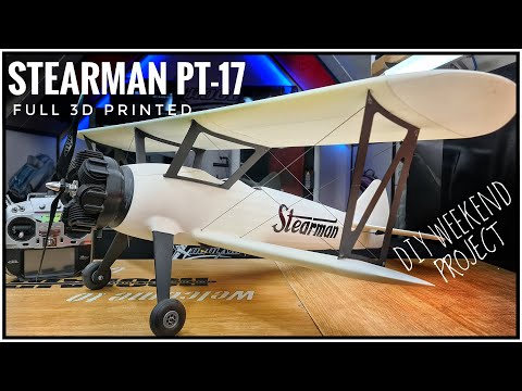 3D Printed RC Stearman PT-17 | Full Scratch Build & Maiden Flight with Bambu Lab H2D