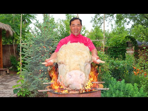 Giant Cattle HEAD Become Huge Jelly CUBE?! Ultimate Cooking Technique! | Uncle Rural Gourmet