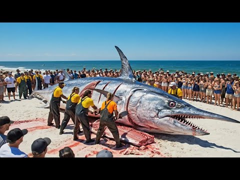 How Fishermen Catch 100 Giant Swordfish with Longlines – Deep Sea Fishing Documentary