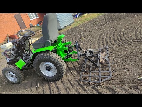 МИНИТРАКТОР ПРОБЫ БОРОНЫ