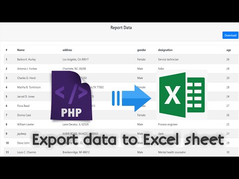 excel file in php | Create excel file in PHP without using any libraries