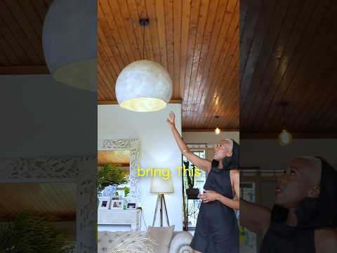 This beautiful lamp is made from recycled newspaper #africaninteriors #hometour