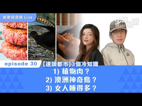 【速讀都市】女人為何睡得多？｜植物肉不是肉？｜澳洲神奇鳥鴯鶓Emu？｜3個都市冷知識一次看｜[少驊珊派]