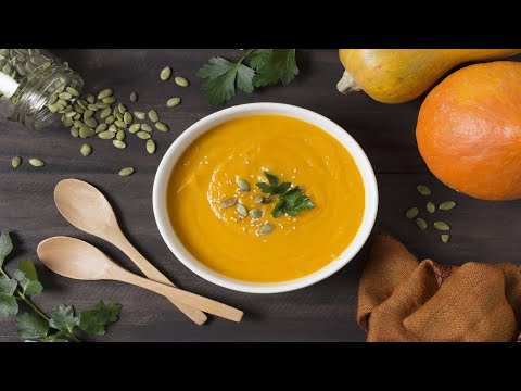 Warm pumpkin soup for cozy fall nights. easy and fast