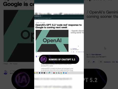 🤖 Rumor has it that OpenAI is going to release GPT-5.2 this week | 🤖#ai #chatgpt #openai
