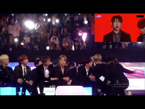 171201 BTS(방탄소년단) reaction to GOT7(갓세븐) - Never Ever @MAMA