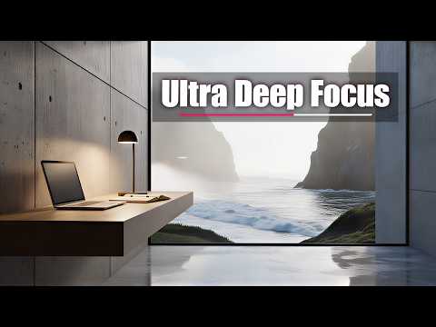 Deep Work Music – Ocean Waves Ambient for Ultra Deep Focus, Study, Reading and Relaxed Work