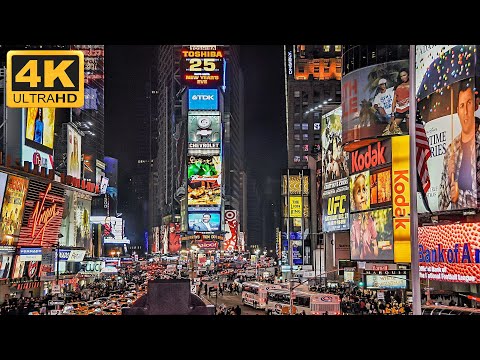 New York Tour (4K UHD) With Relaxing Music | Beautiful Cities You Must Visit