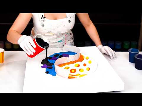 NEW Take on YIN YANG ☯ Must See! Creating Harmony 🥰 Fluid Art 🫶 Acrylic Pouring ~ Abstract Art