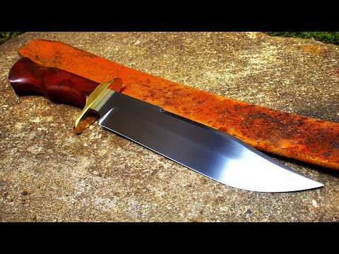 Making a Massive Bowie Knife from a Truck Leaf Spring