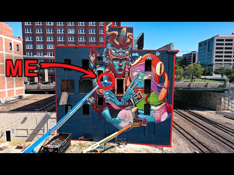 Trying to Paint My BIGGEST Mural Collab Ever! (ft. Ten Hundred)
