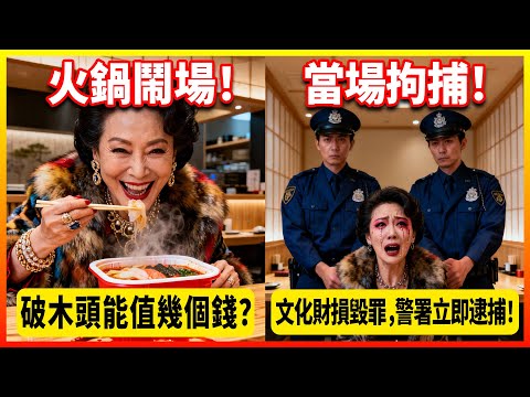 中國富婆在東京壽司店『開火鍋』燙毀百年木桌！警察當場逮捕，要求天價賠償！｜情感故事｜家庭故事｜有聲小說